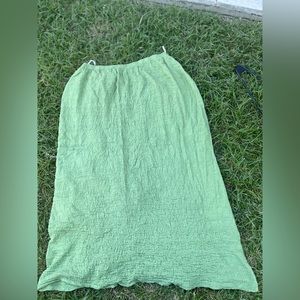 Long green Skirt plus size